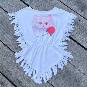 Vintage 80s Fringe Cat Tee